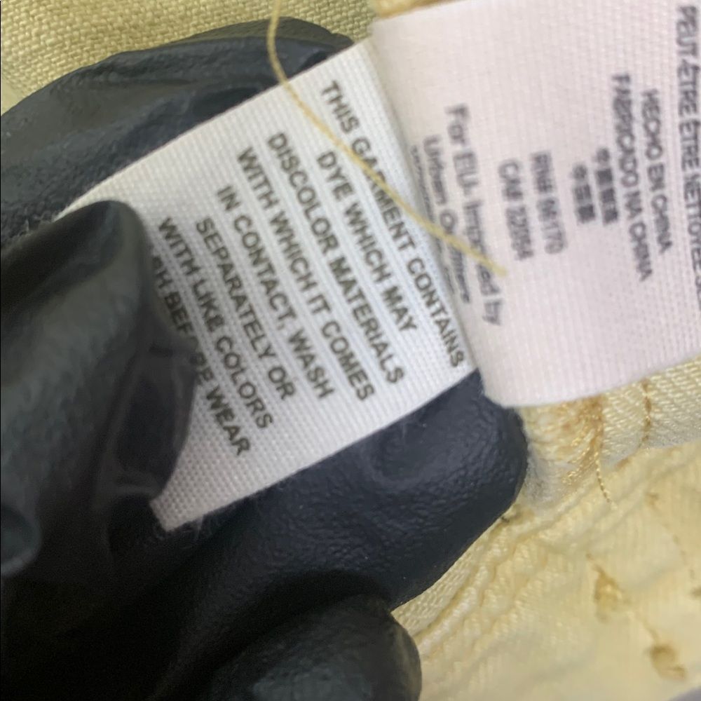 FREE PEOPLE | MEDIUM Women DENIM JACKET | YELLOW GOLDEN - Picture 4 of 16